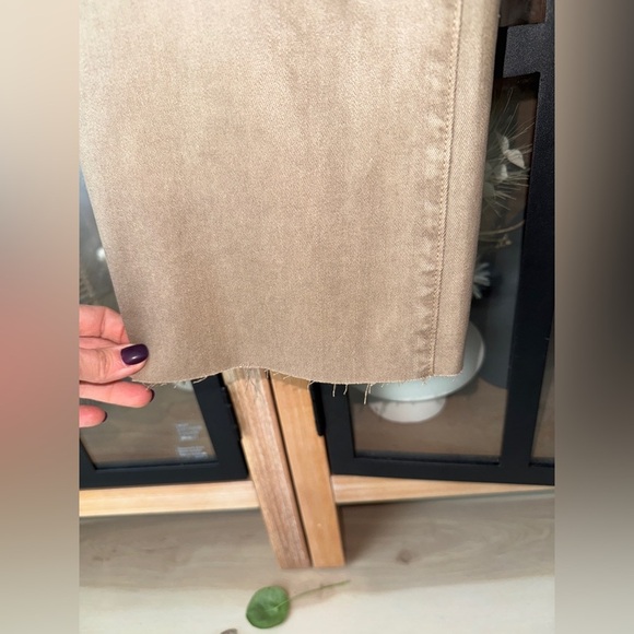 L’AGENCE kendra high rise cropped flare rye coated jeans pants khaki stretchy - Picture 12 of 16